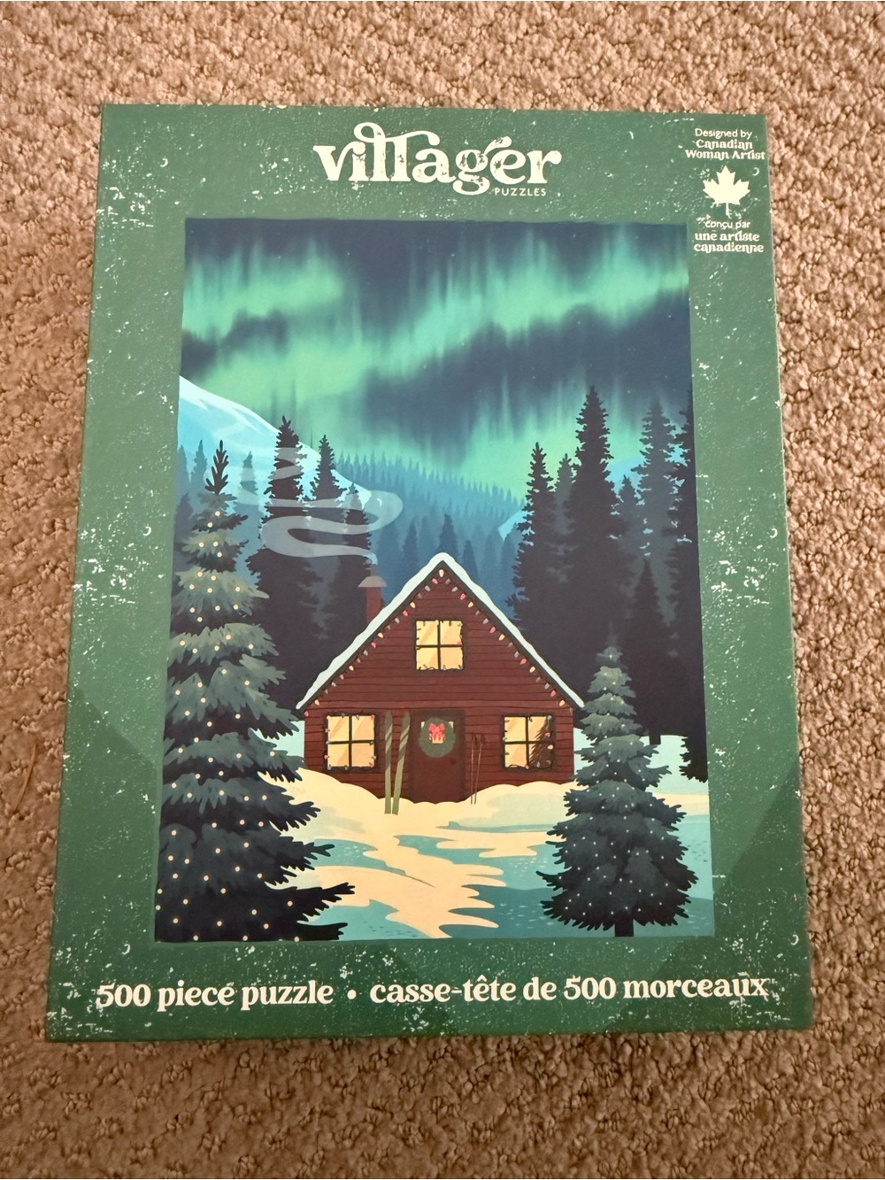 Villager Winter Cabin 500 Piece Puzzle